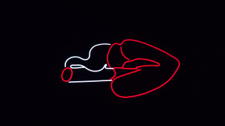 Neon woman smoking dark red - a woman smoking free wallpaper