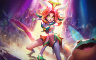 Cartoon frog star head girl - league of legends free wallpaper
