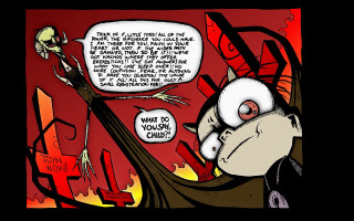 Cartoon cat speech bubble skeleton - a skeleton free wallpaper