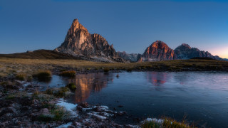 Mountain lake grassy field snowy - a few snow free wallpaper for desktop