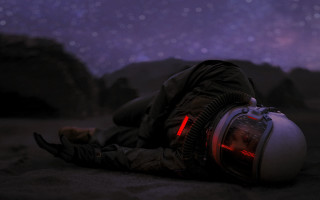 Person starry sky helmet space - a helmet free wallpaper