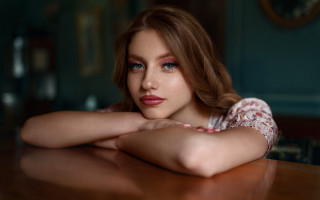 Elina karimova red hair blue 2 - red hair free wallpaper