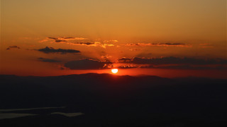 Sunset mountains water clouds horizon - free sunset wallpaper for desktop