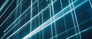 Building lines clock hologram volumetric - free light wallpaper