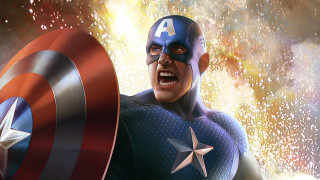 Captain america explosion shield star - stanley artgerm lau free wallpaper