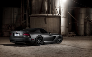 Black sports car dark garage 5 - a dark garage free wallpaper for desktop