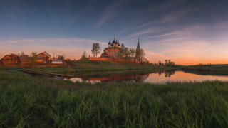 Castle hill lake sunset dock - evening free wallpaper for desktop