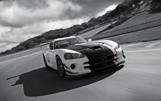 Black white sportscar mountain clouds - free textures wallpaper for desktop