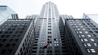 Tall building flag cityscape architecture - modern art deco free wallpaper