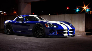 Blue sports car white stripes 2 - white stripe free wallpaper