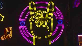 Neon peace star shock art - free neon wallpaper