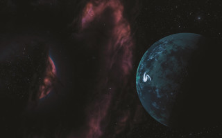 Planet white object space blue - a planet free wallpaper