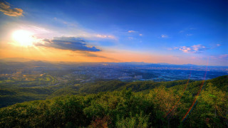 City hill sky sunset bridge - the cloud above free wallpaper for desktop