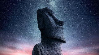 Sky stars statue aliens fireworks - star above free wallpaper