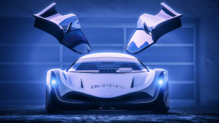 Futuristic car doors open garage - a futuristic car free wallpaper