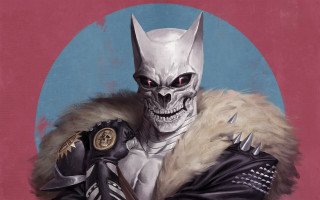 Skeleton sword red background fur - benjamin marra free wallpaper