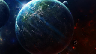 Space planet starfield moon milkyway - a group of planets free wallpaper for desktop