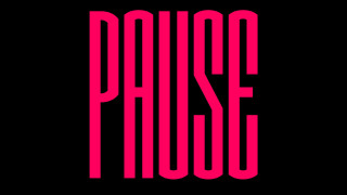 Pink black pause logo kitsch - david rudnick free wallpaper