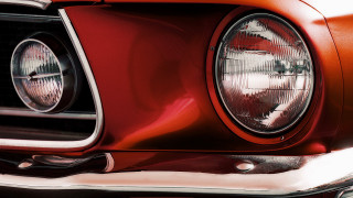 Red car headlight reflection photorealism - a close up free wallpaper for desktop