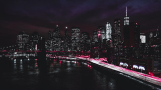 City skyline bridge river night 86 - a bridge and a river free wallpaper for desktop