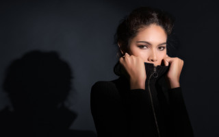 Woman shadow portrait fashion araceli - free vintage wallpaper