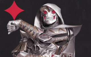 Man costume knife redcard skull - mars ravelo and greg rutkowski free wallpaper