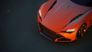 Sports car night sky stars - a dark surface free wallpaper