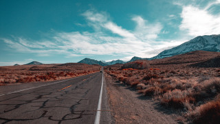 Mountain road cinematic landscape blue - drew tucker free wallpaper for desktop