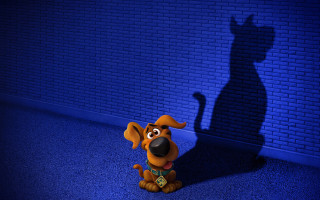Cartoon dog shadow blue room - a blue room free wallpaper for desktop