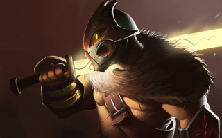 Cartoon hero sword helmet beard - a sword and a helmet free wallpaper