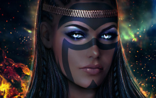 Egyptian queen fire smoke headband - headband free wallpaper