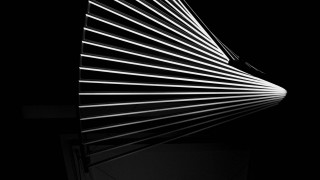 Black white building light clock - photo of a building free wallpaper