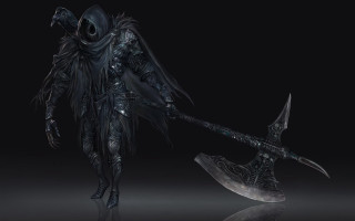 Dark warrior large sword axe - a dark free wallpaper