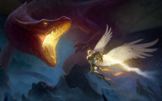 Dragon attack man cave demon - a dark cave free wallpaper