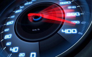Speedometer red blue lights precisionism - the face free wallpaper