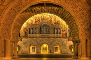 Large building tall arch painting - cimabue free wallpaper for desktop