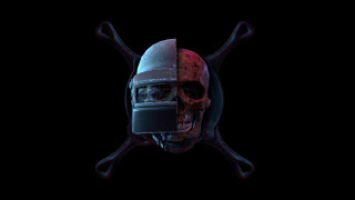 Skull helmet crossed arms visor - 3 d model free wallpaper