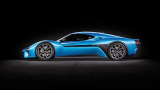 Blue sports car dark room 10 - black free wallpaper for desktop