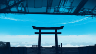 Large tori floating ocean building - the ocean next free wallpaper