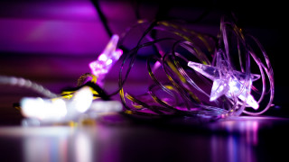 Purple star light string glowing - a purple light free wallpaper for desktop