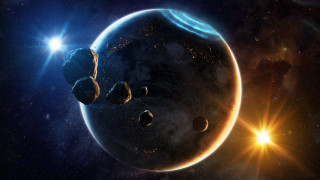Space planet stars bright light 6 - the planet free wallpaper