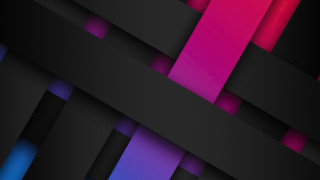 Black pink lines geometric 3d - line free wallpaper
