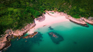 Beach boat forest aerial bush - a sandy shore free wallpaper