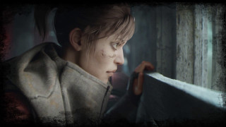 Woman knife bloody face profile - a bloody face free wallpaper for desktop