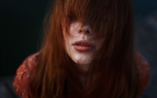 Red hair freckled serious portrait - red hair free wallpaper
