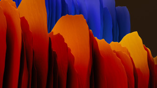 Colorful abstract mountain range black - elizabeth murray free wallpaper