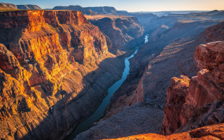River canyon mountains fire sunset - a canyon free wallpaper