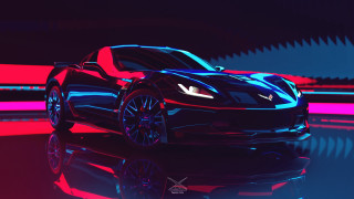 Black sports car red blue - the back free wallpaper for desktop