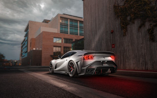 Silver sports car road tall - the side of a road next free wallpaper