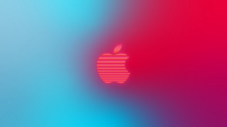 Red apple blue pink stripe - a red apple free wallpaper